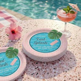Last Splash Bachelorette Weekend Pool Party ペーパープレート