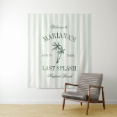 Last Splash Beach Palms Bachelorette タペストリー (インサイチュ)
