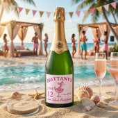 Last Splash Mermaid Bachelorette Personalized スパークリングワインラベル