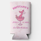 Last Splash Mermaid Bachelorette Personalized スリム缶クーラー (裏面)