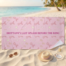 Last Splash Mermaid Bachelorette Personalized ビーチタオル