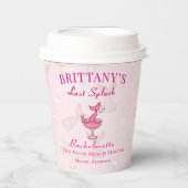 Last Splash Mermaid Bachelorette Personalized  紙コップ (正面)