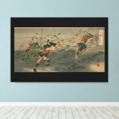 Last Stand of the Kusunoki Clan at Shijonawate キャンバスプリント (インサイチュ (ウッドフロア))