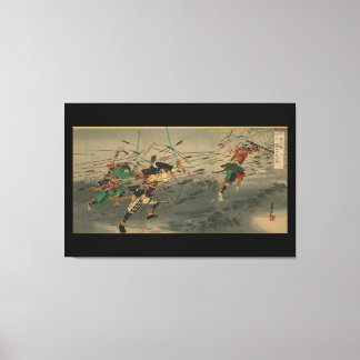 Last Stand of the Kusunoki Clan at Shijonawate キャンバスプリント