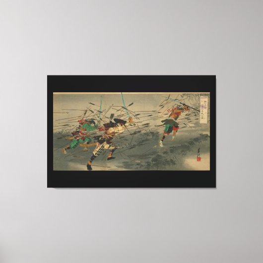 Last Stand of the Kusunoki Clan at Shijonawate キャンバスプリント (正面)