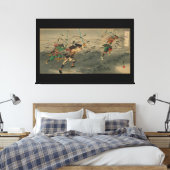 Last Stand of the Kusunoki Clan at Shijonawate キャンバスプリント (インサイチュ (寝室))