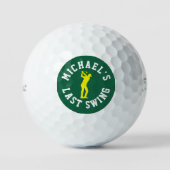 Last Swing Bachelor Party Custom Golf Balls ゴルフボール (正面)