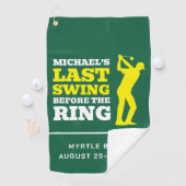 Last Swing Before the Ring Bachelor Golf Towel ゴルフタオル (インサイチュ)