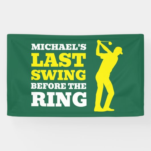 Last Swing Before the Ring Bachelor Party Banner 横断幕 (横)