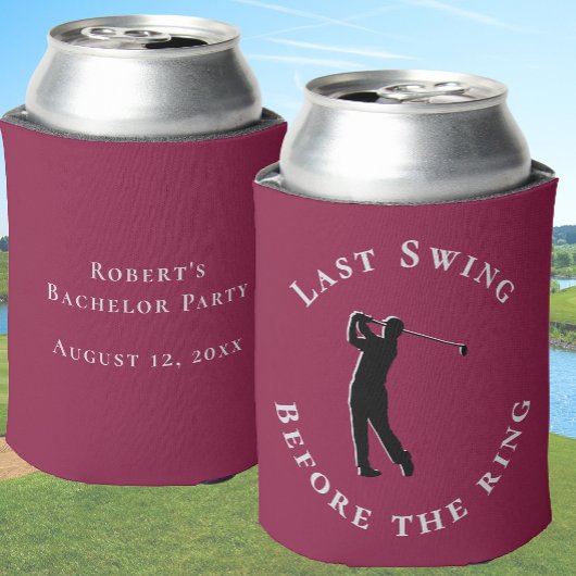 Last Swing Before The Ring Bachelor Party Favor 缶クーラー