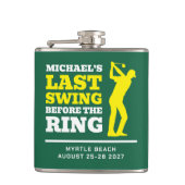 Last Swing Before the Ring Bachelor Party Flask フラスク (正面)