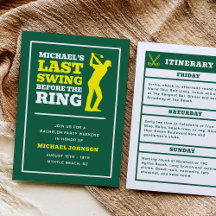 Last Swing Before the Ring Bachelor Party Invite