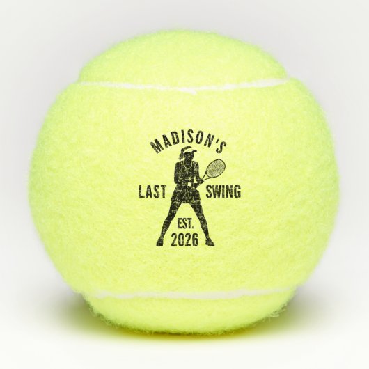Last Swing Before the Ring Bachelorette Party テニスボール (正面)