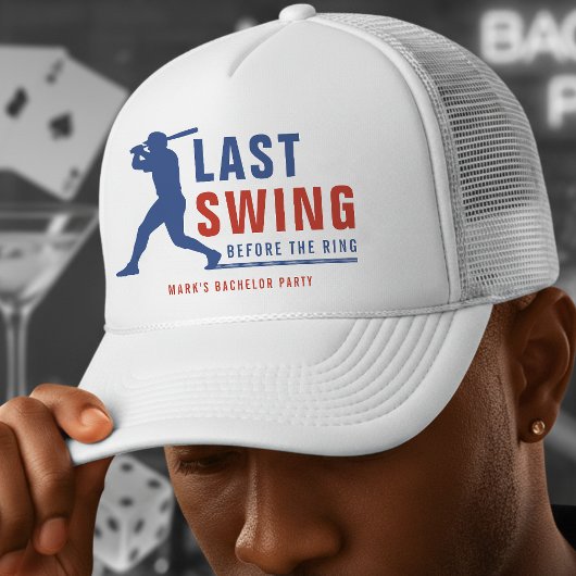 Last Swing Before the Ring Baseball Bachelor Party キャップ