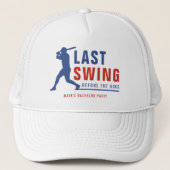 Last Swing Before the Ring Baseball Bachelor Party キャップ (正面)