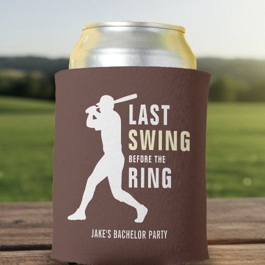 Last Swing Before the Ring Baseball Bachelor Party 缶クーラー