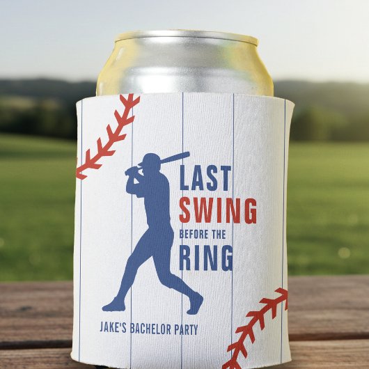 Last Swing Before the Ring Baseball Bachelor Party 缶クーラー