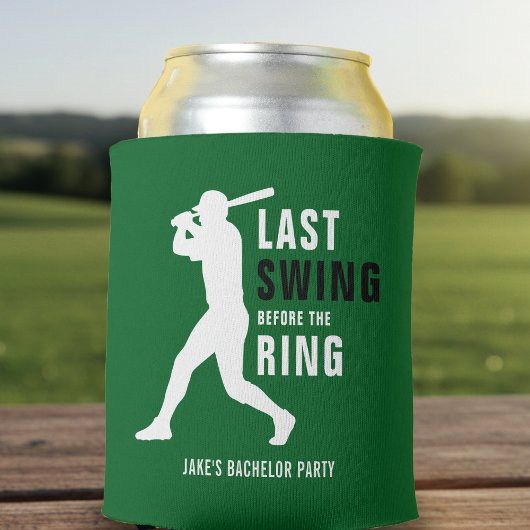 Last Swing Before the Ring Baseball Bachelor Party 缶クーラー