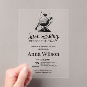 Last Swing Before the Ring Bridal Shower  アクリル招待状 (インサイチュ (ポータブル))