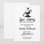Last Swing Before the Ring Bridal Shower  招待状 (正面/裏面)
