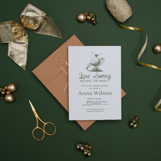 Last Swing Before the Ring Bridal Shower  招待状