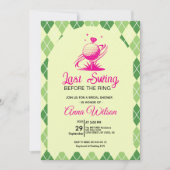 Last Swing Before the Ring Bridal Shower  招待状 (正面)