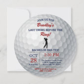 Last Swing Before The Ring Golf Bachelor Party 招待状 (正面)