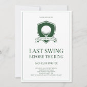 Last Swing Before the Ring Golf Bachelor Party 招待状 (正面)