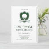 Last Swing Before the Ring Golf Bachelor Party 招待状 (スタンド正面)