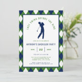 Last Swing Before the Ring | Golf Bachelor Party 招待状 (スタンド正面)