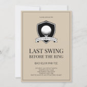 Last Swing Before the Ring Golf Bachelor Party 招待状 (正面)