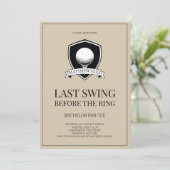 Last Swing Before the Ring Golf Bachelor Party 招待状 (スタンド正面)