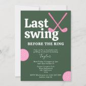 Last Swing Before The Ring Golf Bachelorette 招待状 (正面)