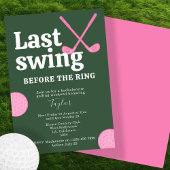 Last Swing Before The Ring Golf Bachelorette 招待状