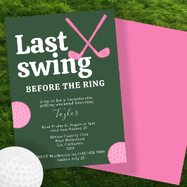 Last Swing Before The Ring Golf Bachelorette 招待状