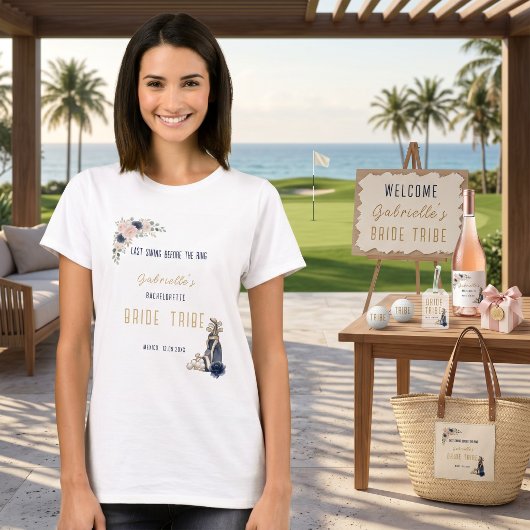 Last Swing Before the Ring Golf Bachelorette Bride Tシャツ