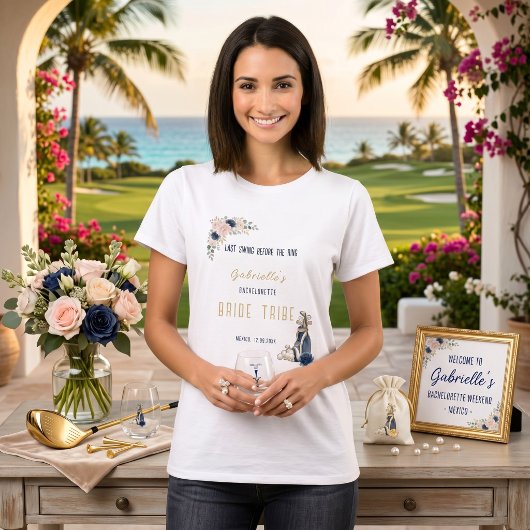 Last Swing Before the Ring Golf Bachelorette Bride Tシャツ