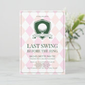 Last Swing Before the Ring Golf Bachelorette Party 招待状 (スタンド正面)