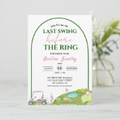 Last Swing Before the Ring Golf Bridal Shower Arch 招待状 (スタンド正面)