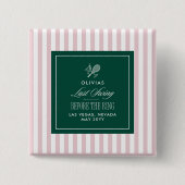 Last Swing Before the Ring Green bachelorette 缶バッジ (正面)