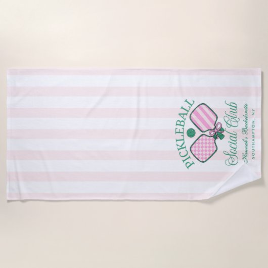 Last Swing Before The Ring Pickleball Bach Weekend ビーチタオル (正面)