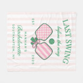 Last Swing Before The Ring Pickleball Bach Weekend フリースブランケット (正面(横))