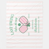 Last Swing Before The Ring Pickleball Bach Weekend フリースブランケット (正面)