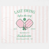 Last Swing Before The Ring Pickleball Bach Weekend フリースブランケット (正面(横))