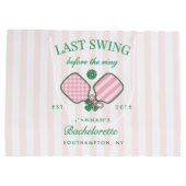 Last Swing Before The Ring Pickleball Bach Weekend ラージペーパーバッグ (裏面)