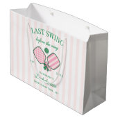 Last Swing Before The Ring Pickleball Bach Weekend ラージペーパーバッグ (裏面アングル)
