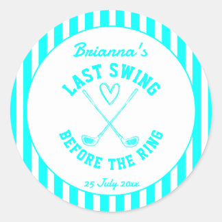 Last swing golf country club Bachelorette favor ラウンドシール
