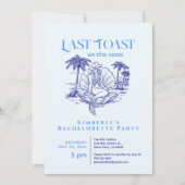 Last Toast Bachelorette Party Blue Mermaid  招待状 (正面)