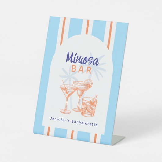 Last Toast Cocktails Mimosa Bar バチェラー・パーティー 台座サイン (正面)