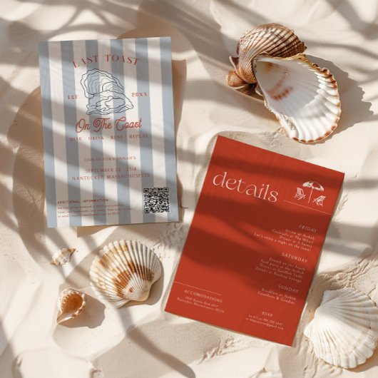 Last Toast on the Coast バチェラーウィークエンド 招待状